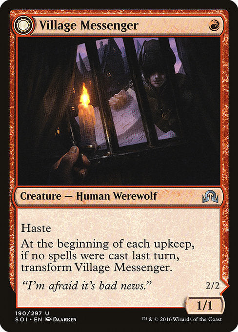 Village Messenger // Moonrise Intruder [Shadows over Innistrad]