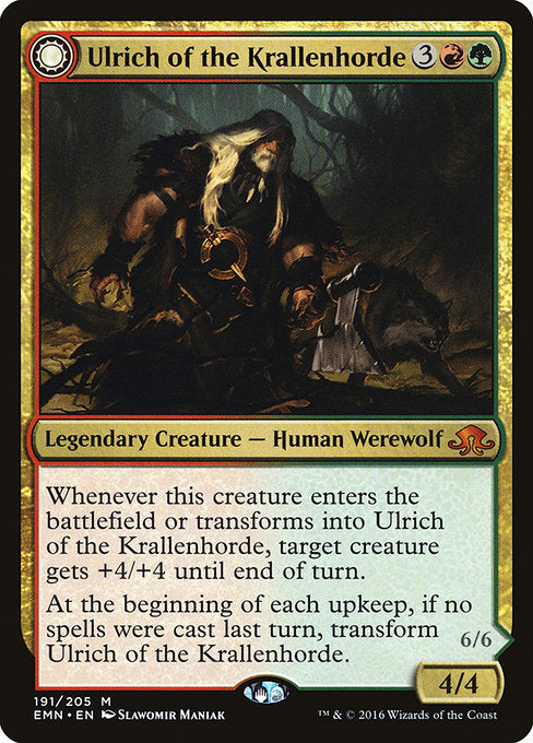 Ulrich of the Krallenhorde // Ulrich, Uncontested Alpha [Eldritch Moon]