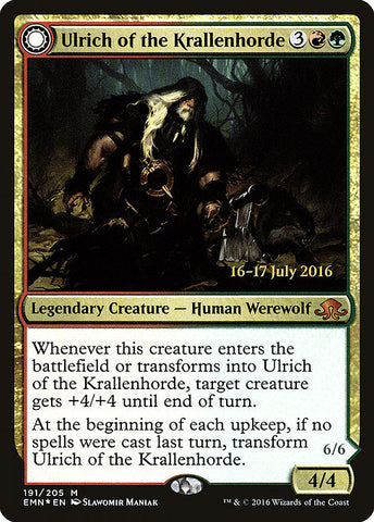 Ulrich of the Krallenhorde // Ulrich, Uncontested Alpha [Eldritch Moon Promos]