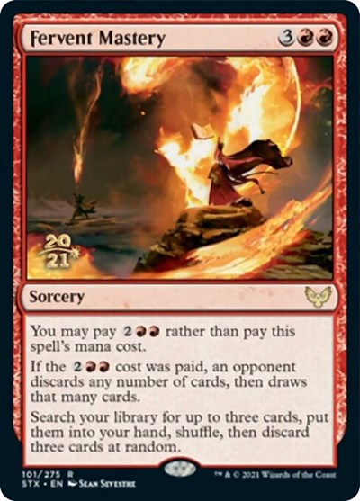 Fervent Mastery (Prerelease) [Strixhaven: School of Mages Prerelease Promos]