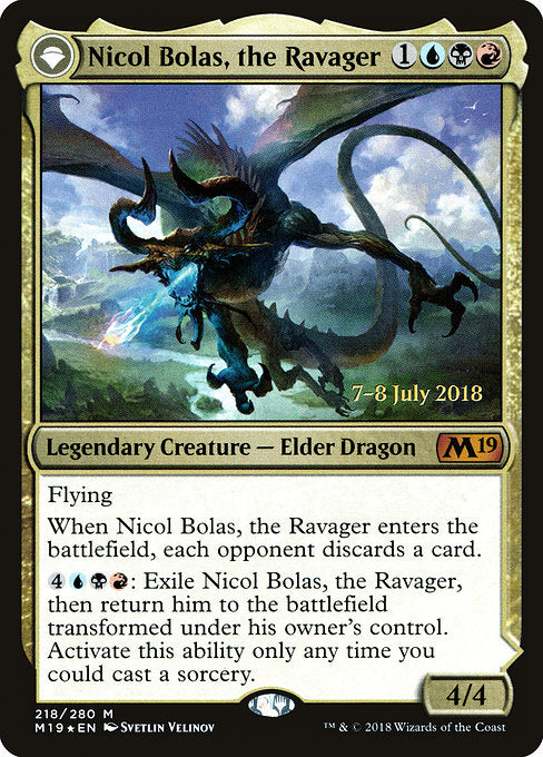 Nicol Bolas, the Ravager // Nicol Bolas, the Arisen [Core Set 2019 Promos]