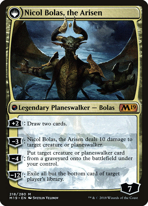 Nicol Bolas, the Ravager // Nicol Bolas, the Arisen [Core Set 2019 Promos]