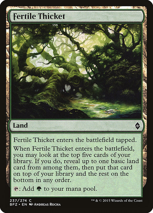Fertile Thicket [Battle for Zendikar] - BinderPOS Limited (dev2)