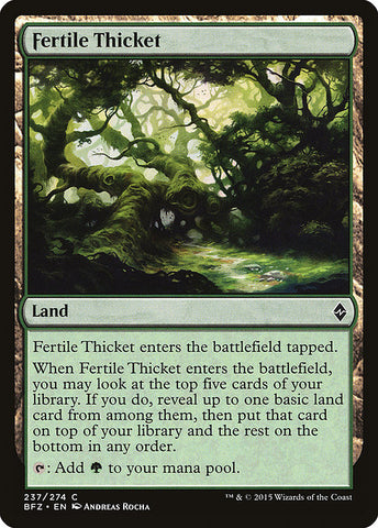 Fertile Thicket [Battle for Zendikar] - BinderPOS Limited (dev2)