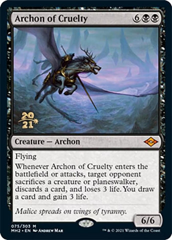 Archon of Cruelty (Prerelease) [Modern Horizons 2 Prerelease Promos]