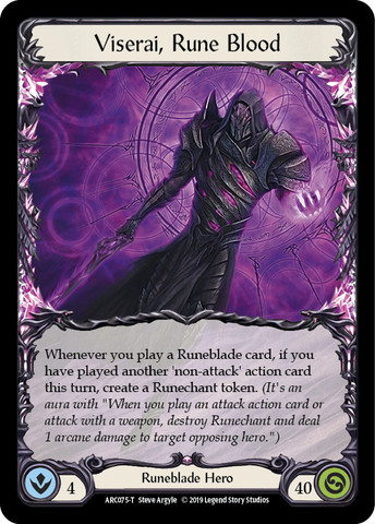 Viserai, Rune Blood [ARC075-T] (Arcane Rising)  1st Edition Normal