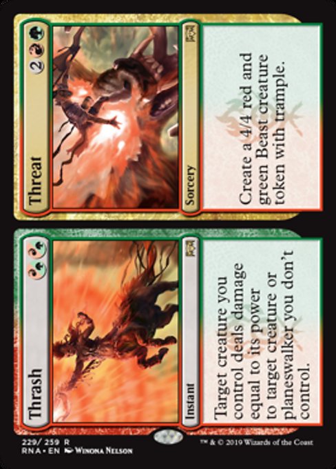 Thrash // Threat [Ravnica Allegiance]