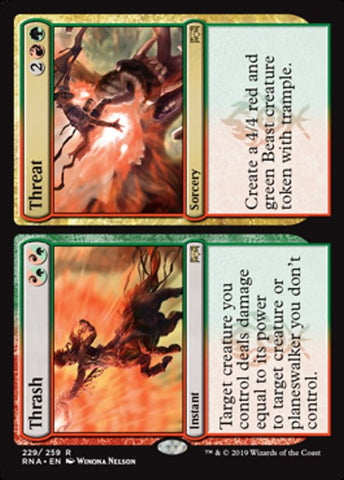 Thrash // Threat [Ravnica Allegiance]