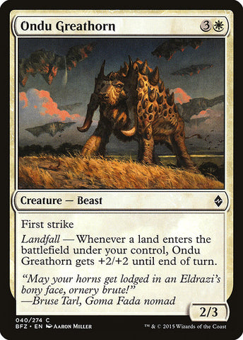 Ondu Greathorn [Battle for Zendikar] - BinderPOS Limited (dev2)