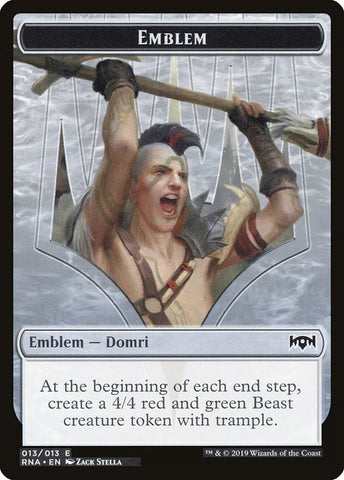 Domri, Chaos Bringer Emblem [Ravnica Allegiance Tokens]