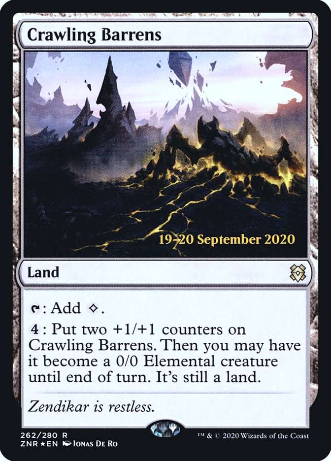 Crawling Barrens [Zendikar Rising Promos]
