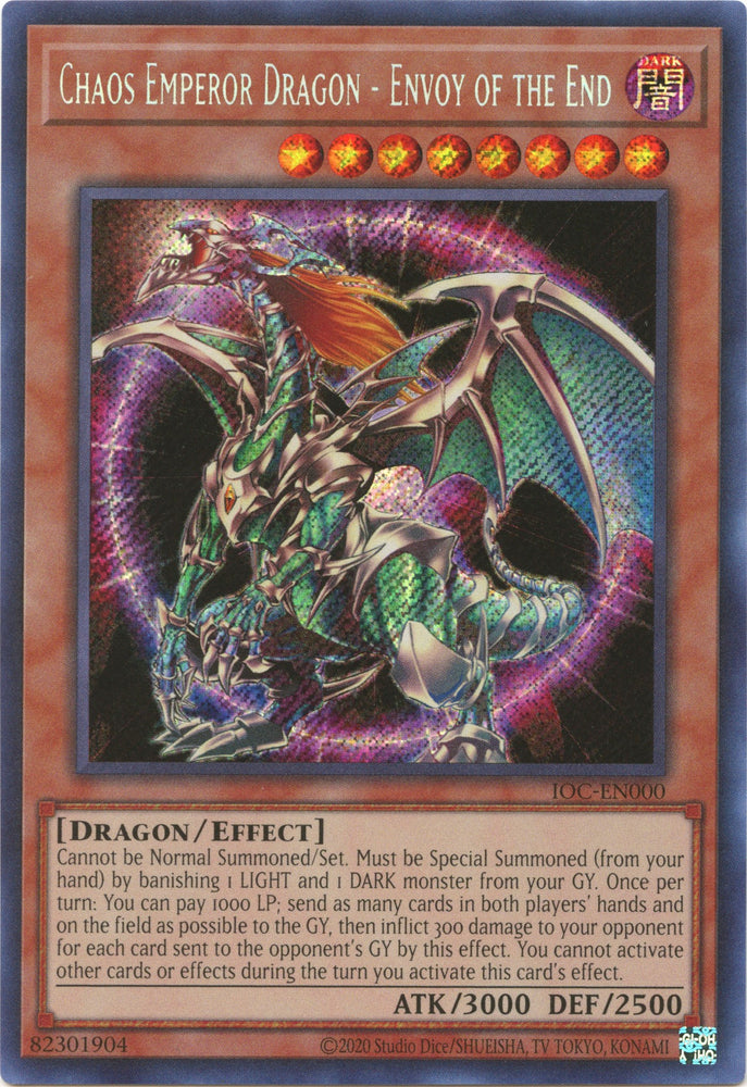 Chaos Emperor Dragon - Envoy of the End [IOC-EN000] Secret Rare