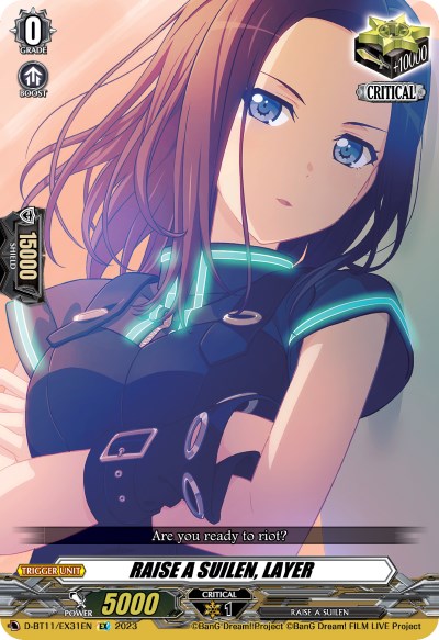 RAISE A SUILEN, LAYER (D-BT11/EX31EN) [Clash of Heroes]