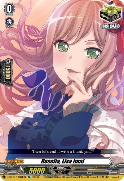 Roselia, Lisa Imai (D-BT11/EX18EN) [Clash of Heroes]