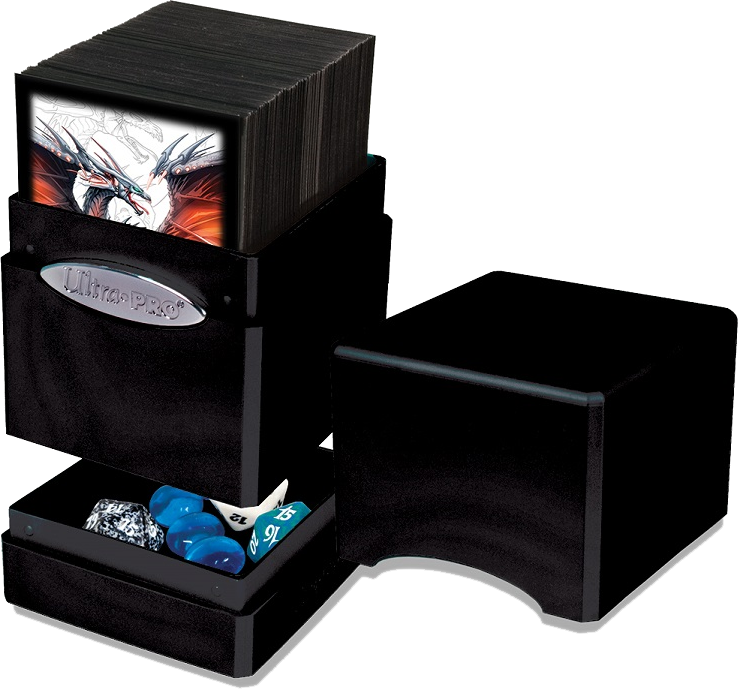 Ultra Pro: Satin Tower Deck Box - Hi-Gloss Midnight