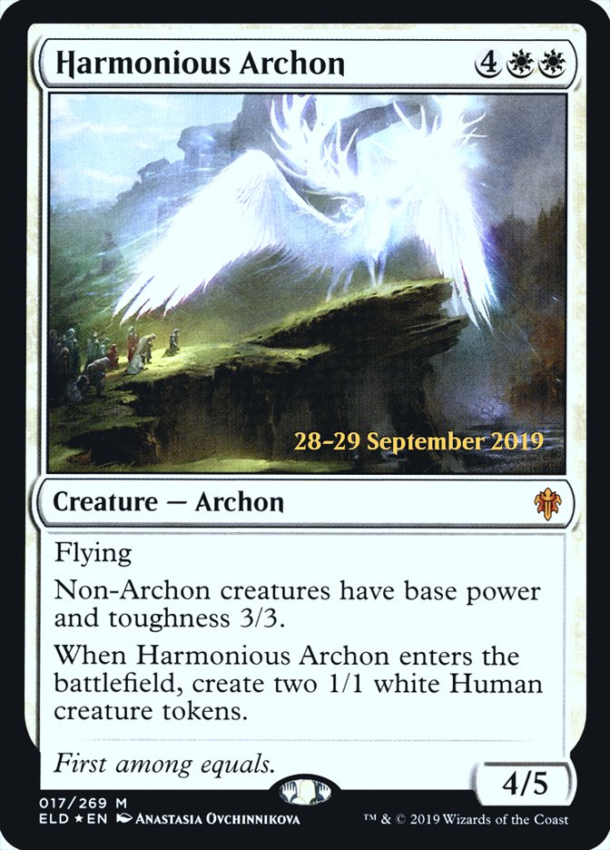 Harmonious Archon [Throne of Eldraine Promos]