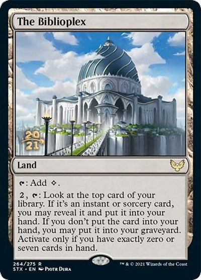 The Biblioplex (Prerelease) [Strixhaven: School of Mages Prerelease Promos]
