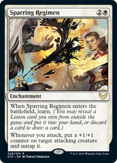 Sparring Regimen (Prerelease) [Strixhaven: School of Mages Prerelease Promos]