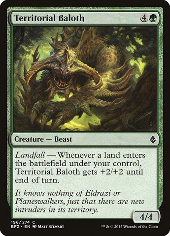 Territorial Baloth [Battle for Zendikar] - BinderPOS Limited (dev2)