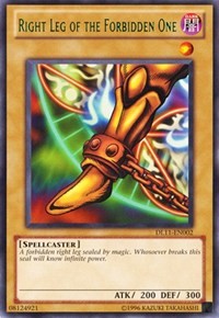 Right Leg of the Forbidden One (Green) [Duelist League Promo]