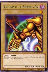 Right Arm of the Forbidden One (Green) [Duelist League Promo]