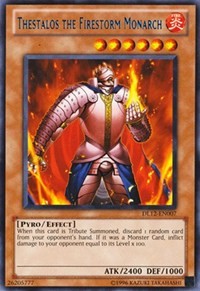 Thestalos the Firestorm Monarch (Blue) [Duelist League Promo]