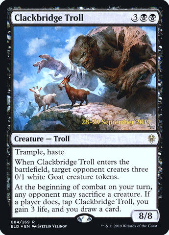 Clackbridge Troll [Throne of Eldraine Promos]