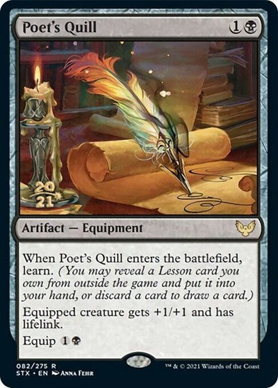 Poet's Quill (Prerelease) [Strixhaven: School of Mages Prerelease Promos]