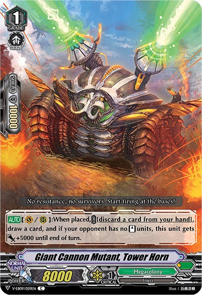 Giant Cannon Mutant, Tower Horn (V-EB09/059EN) [The Raging Tactics]