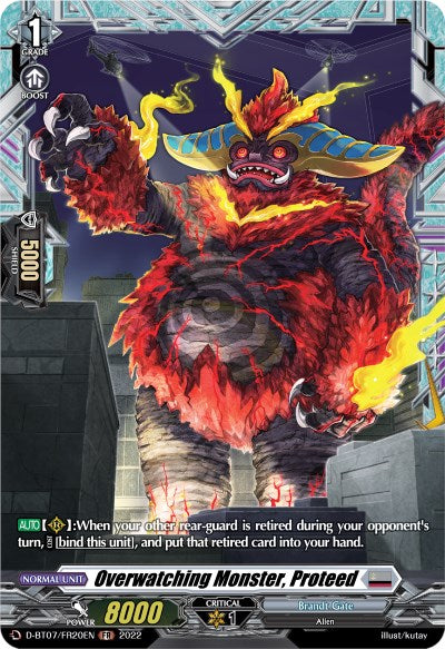 Overwatching Monster, Proteed (FR) (D-BT07/FR20EN) [Raging Flames Against Emerald Storm]