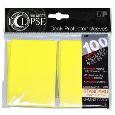 Ultra Pro: Eclipse Pro Matte Deck Protector Sleeves - Standard Lemon Yellow 100ct