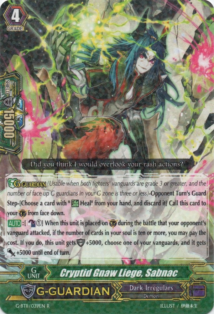 Cryptid Gnaw Liege, Sabnac (G-BT11/039EN) [Demonic Advent]