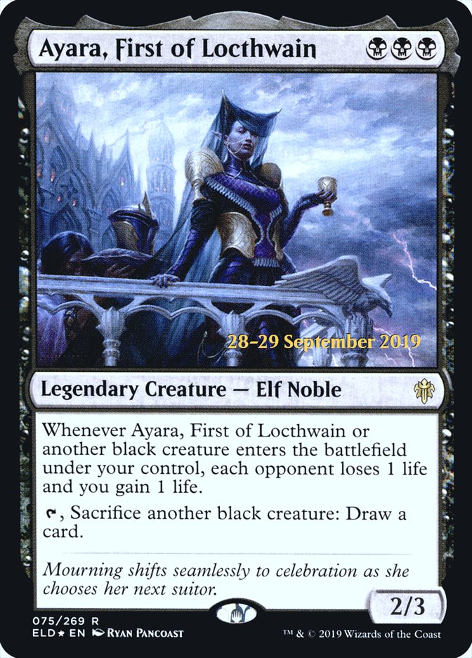Ayara, First of Locthwain [Throne of Eldraine Promos]