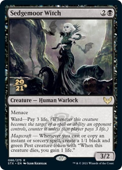 Sedgemoor Witch (Prerelease) [Strixhaven: School of Mages Prerelease Promos]