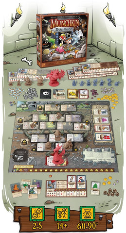 Picture of Munchkin Dungeon: Advanced Dangers & Dungeons (Munchkin Dungeon, Box of Holding, and Side Quest Expansions)