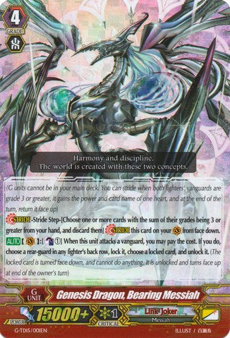 Genesis Dragon, Bearing Messiah (RRR) (G-TD15/001EN) [Messiah Dragon of Rebirth]