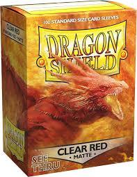 Dragon Shield: Sleeves - Matte Clear Red (Box of 100)