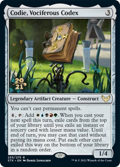 Codie, Vociferous Codex (Prerelease) [Strixhaven: School of Mages Prerelease Promos]