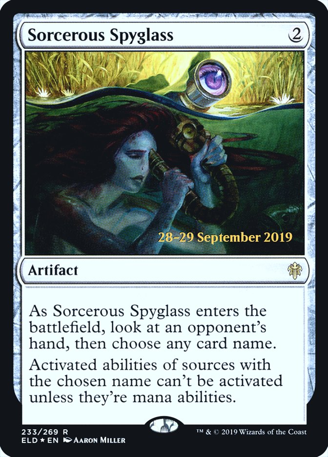 Sorcerous Spyglass (ELD) [Throne of Eldraine Promos]