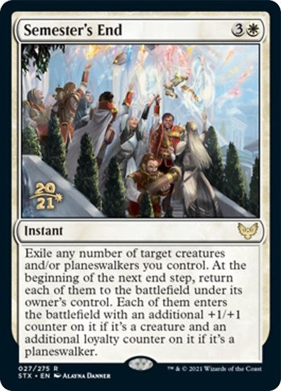 Semester's End (Prerelease) [Strixhaven: School of Mages Prerelease Promos]