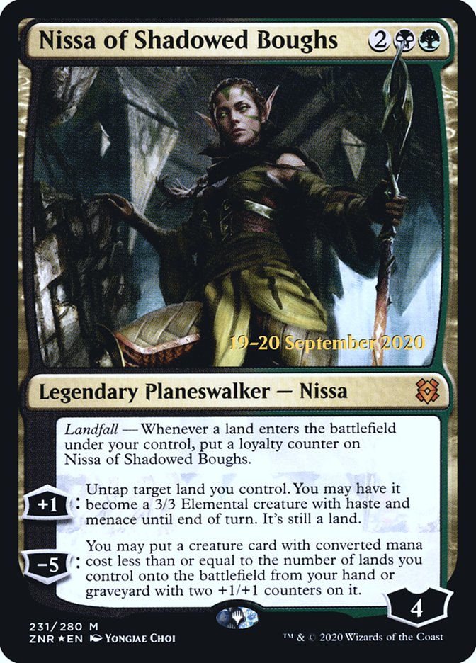 Nissa of Shadowed Boughs [Zendikar Rising Promos]